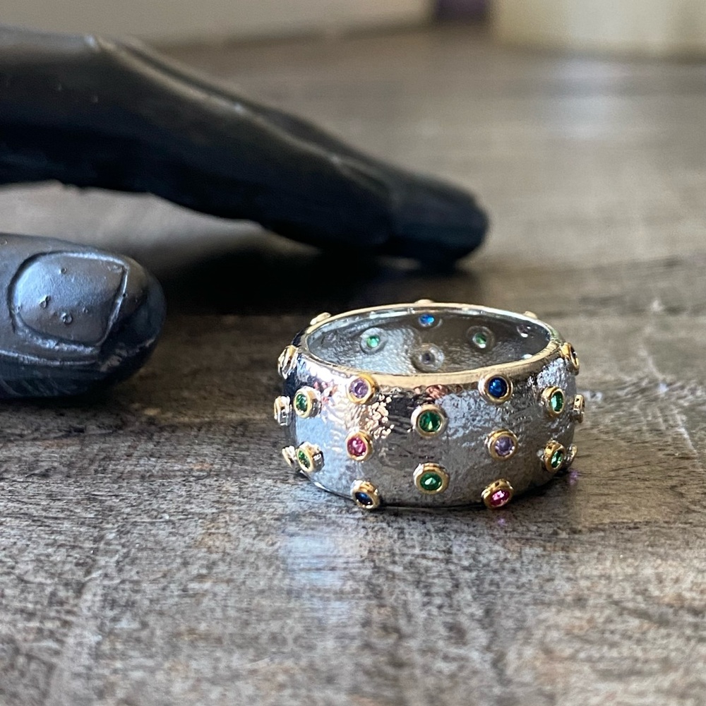 NEW Silver & Gemstone Cocktail Ring - Picture 3 of 10